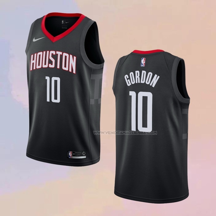 Maglia Houston Rockets Eric Gordon NO 10 Statement Nero